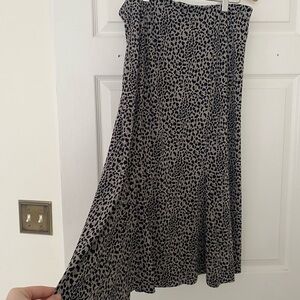 Vintage Jones New York Black and Cream A-Line Skirt